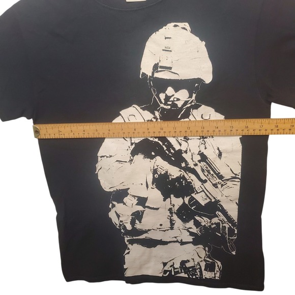 Soldier Military Canadian Forces Mens Black T Shirt Graphic Print Size Small Tee - Picture 3 of 9